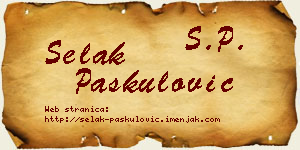 Selak Paskulović vizit kartica